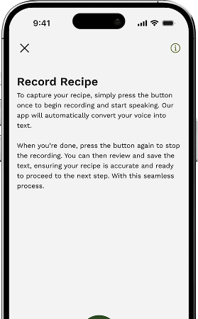 Create Recipes by Voice Using AI